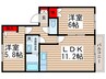 サンフレンドハイツＡ 2LDKの間取り