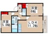 サンフレンドハイツＡ 2LDKの間取り