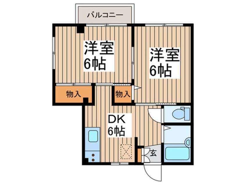 間取図 コーポ葵B棟