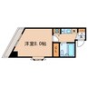 ベルテ雅 1Kの間取り