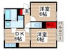 オークヒルズ 2DKの間取り