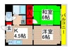 リバーサイド弐番館 2Kの間取り