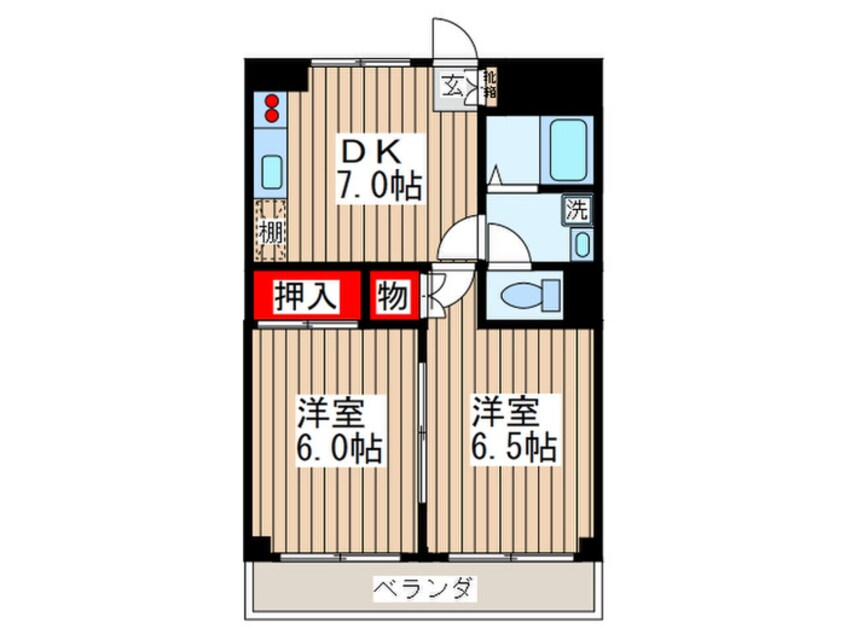 間取図 ボヌ－ル金原