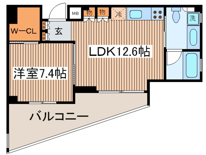 間取図 カスタリア初台Ⅱ