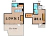カスタリア初台Ⅱ 1LDKの間取り