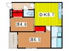 PLUMERIA浦和領家A 2DKの間取り