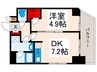 ティモーネ　グランデ町屋 1DKの間取り