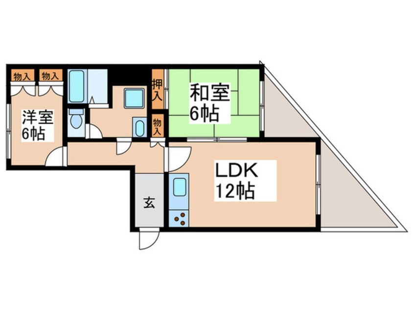 間取図 ワコー白鳥マンション（４０３）