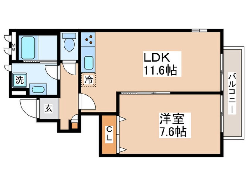 間取図 アスピリア萬寿舎