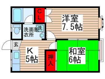 間取図 サンローズ増尾