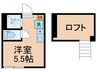 高円寺プレイス 1Rの間取り