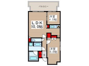 間取図 ｻﾞ･ﾊﾟｰｸｸﾛｽ錦糸町ﾚｼﾞﾃﾞﾝｽ