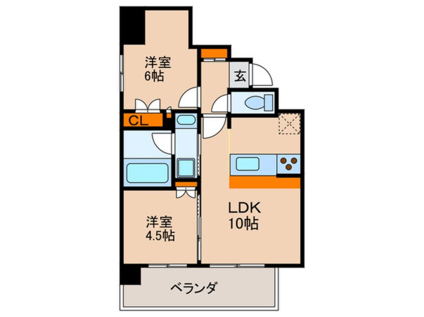 間取図 ｻﾞ･ﾊﾟｰｸｸﾛｽ錦糸町ﾚｼﾞﾃﾞﾝｽ