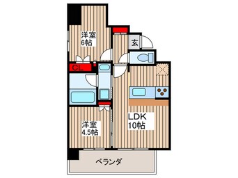 間取図 ｻﾞ･ﾊﾟｰｸｸﾛｽ錦糸町ﾚｼﾞﾃﾞﾝｽ