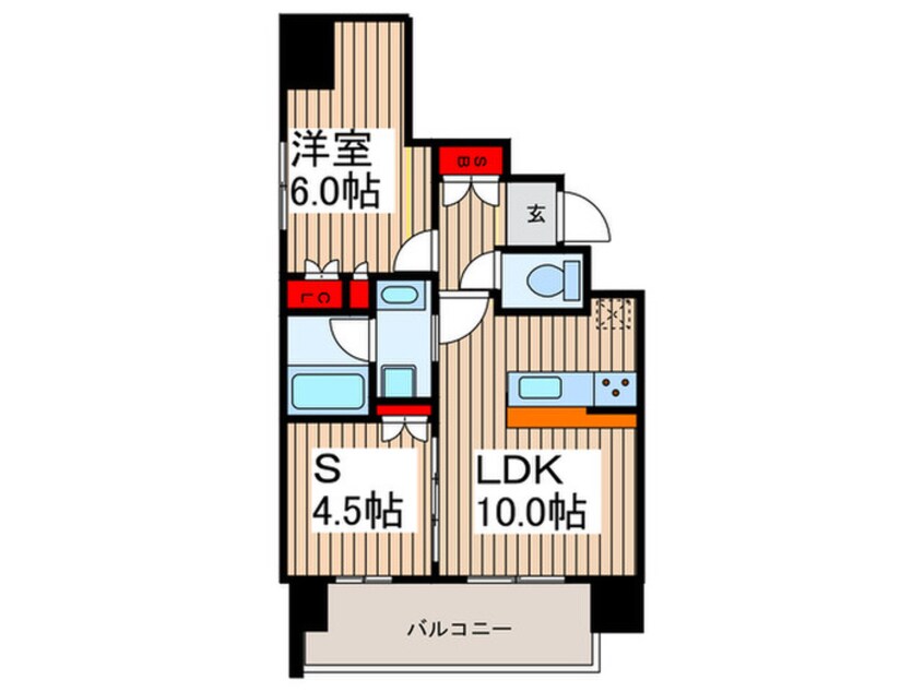 間取図 ｻﾞ･ﾊﾟｰｸｸﾛｽ錦糸町ﾚｼﾞﾃﾞﾝｽ