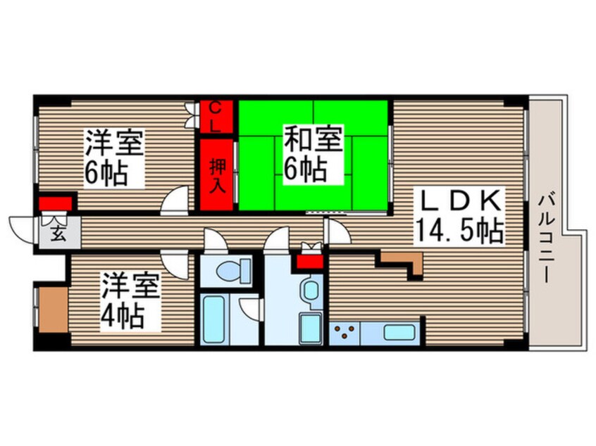 間取図 フロ－レンス清瀬