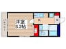 アトラス川越 1Kの間取り