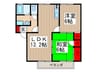 シャルマンハイツ 2LDKの間取り