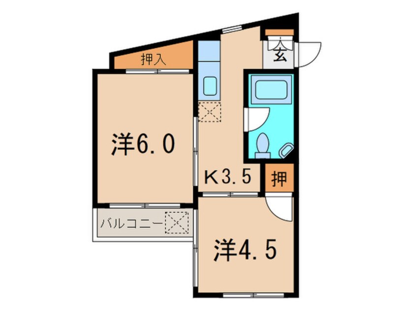 間取図 グリ－ンコ－ポ