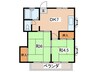 タチバナハイツB 2DKの間取り