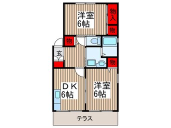 間取図 ボナ－ルシャト－Ｂ