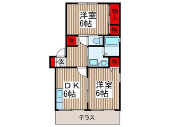 間取図 ボナ－ルシャト－Ｂ