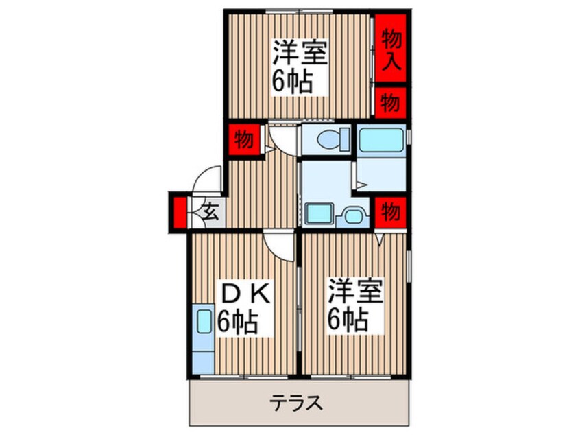 間取図 ボナ－ルシャト－Ｂ