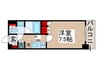 レジディア月島Ⅱ 1Rの間取り