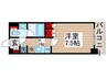 レジディア月島Ⅱ 1Rの間取り