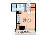 レジディア月島Ⅱ 1Rの間取り