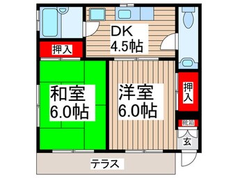 間取図 ゴ－ルデンハイツＢ棟