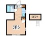 メゾン西谷 1Rの間取り