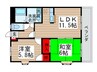 コーポピオーネⅡ 2LDKの間取り