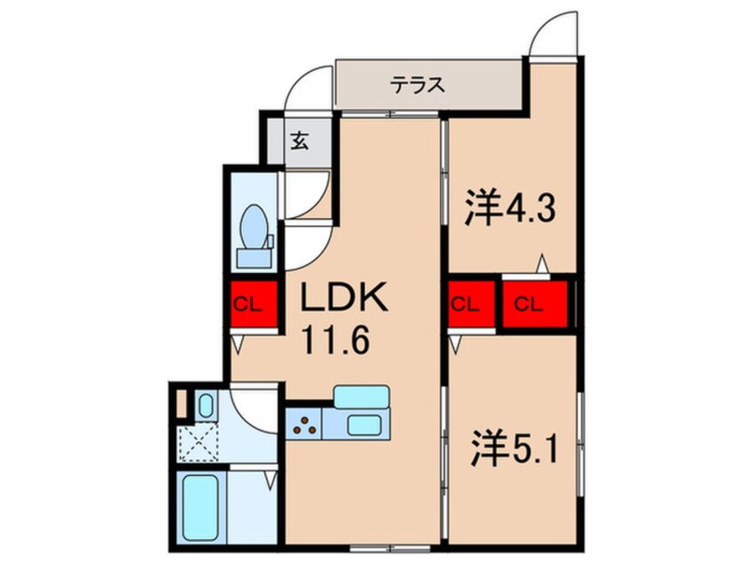 間取図 グラナーデ東大泉