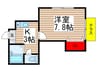 アレイ 1Kの間取り