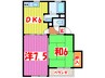 プレシ－ルⅡ 2DKの間取り