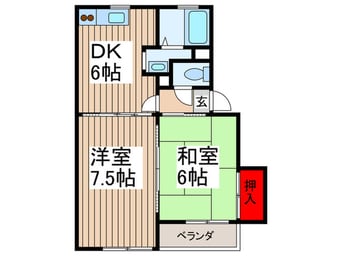 間取図 プレシ－ルⅡ