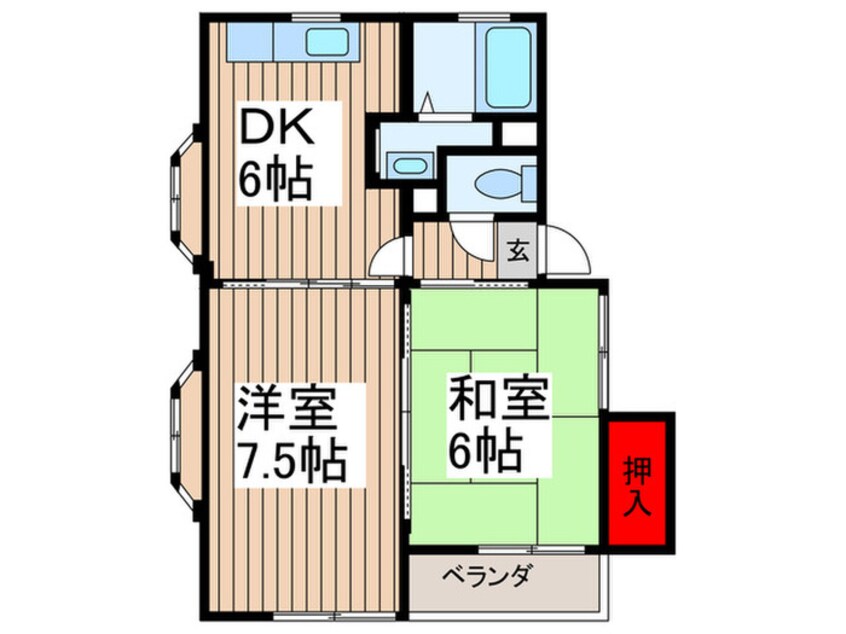 間取図 プレシ－ルⅡ