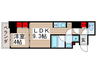 間取図 ﾊﾟｰｸｱｸｼｽ木場ｷｬﾅﾙｲｰｽﾄ