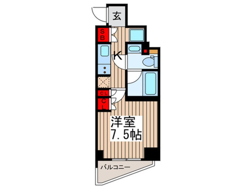 間取図 ﾊﾟｰｸｱｸｼｽ木場ｷｬﾅﾙｲｰｽﾄ