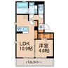 ソレイユ幕張 1LDKの間取り