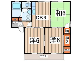 間取図 ジュネスコ－ト飛鳥Ｃ