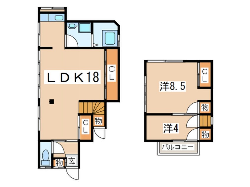 間取図 浅葉貸家