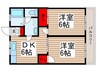 キャッスル奥戸 2DKの間取り