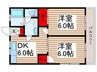 キャッスル奥戸 2DKの間取り