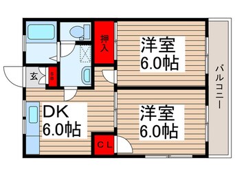 間取図 キャッスル奥戸