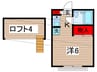 パ－シモン国立 1Rの間取り