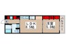 リブリ・白山ＷＥＳＴ 1LDKの間取り
