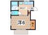 アイランドハイツ 1Kの間取り