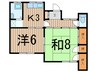 沼井邸 2Kの間取り